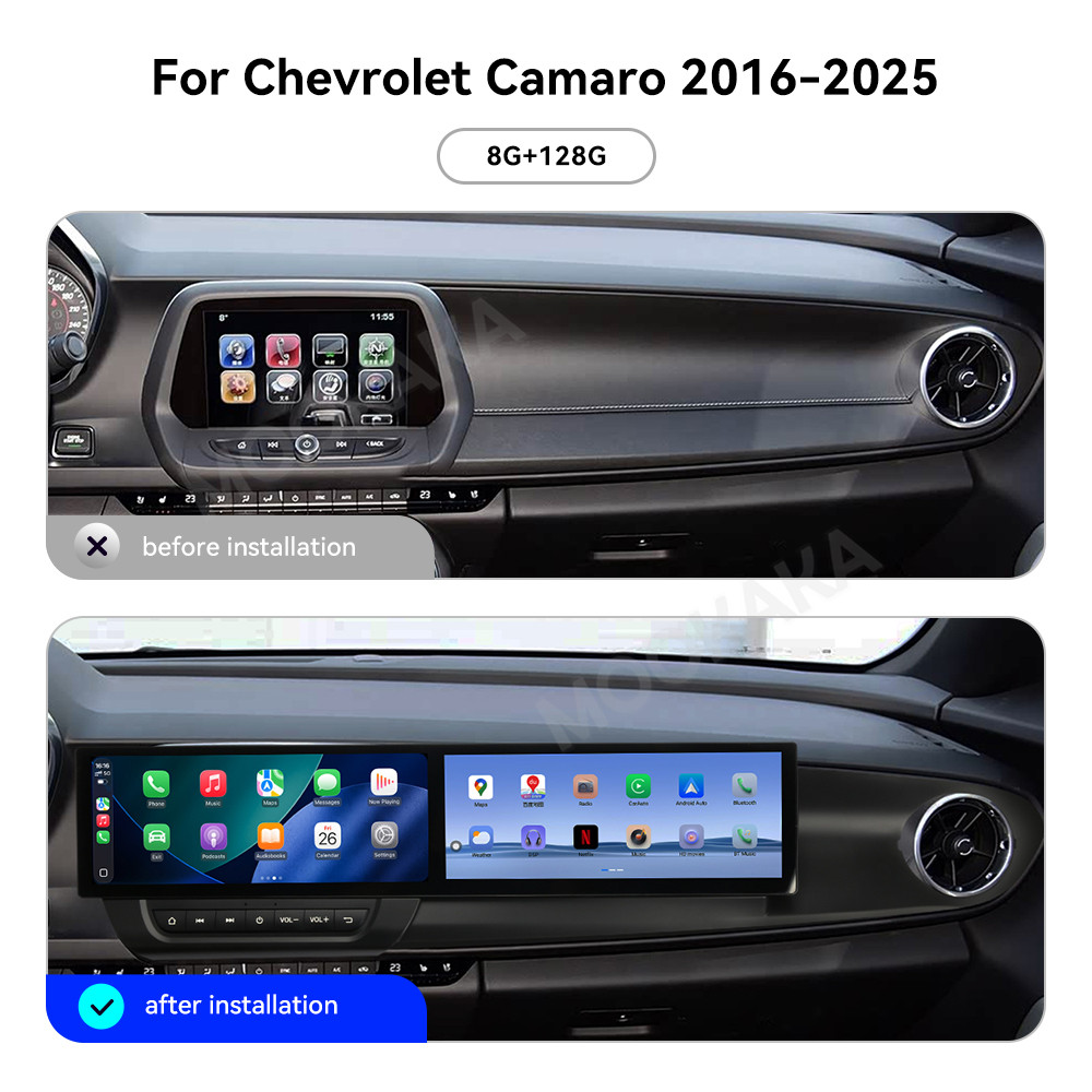 Phone Accessories Display Board - Dual 12.3'' Wireless Carplay For Chevrolet