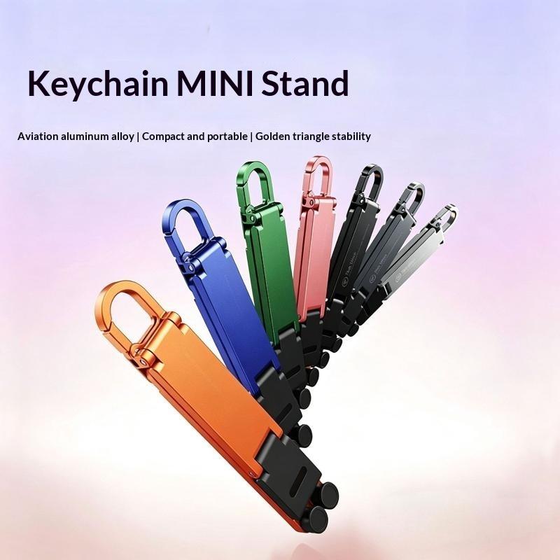 Phone Accessories Keychain - Foldable Mini Keychain Phone Stand Multi