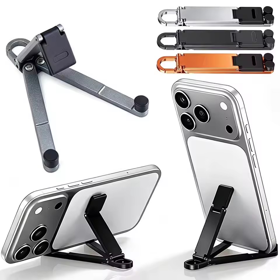 Phone Accessories Keychain - Foldable Keychain Phone Stand Multi-Angle Adjustable