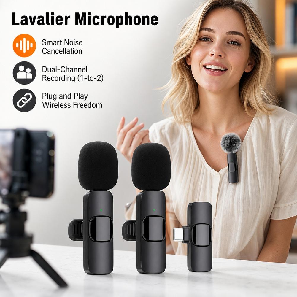 Type C Adapter - Wireless Lavalier Microphone 1 to 2