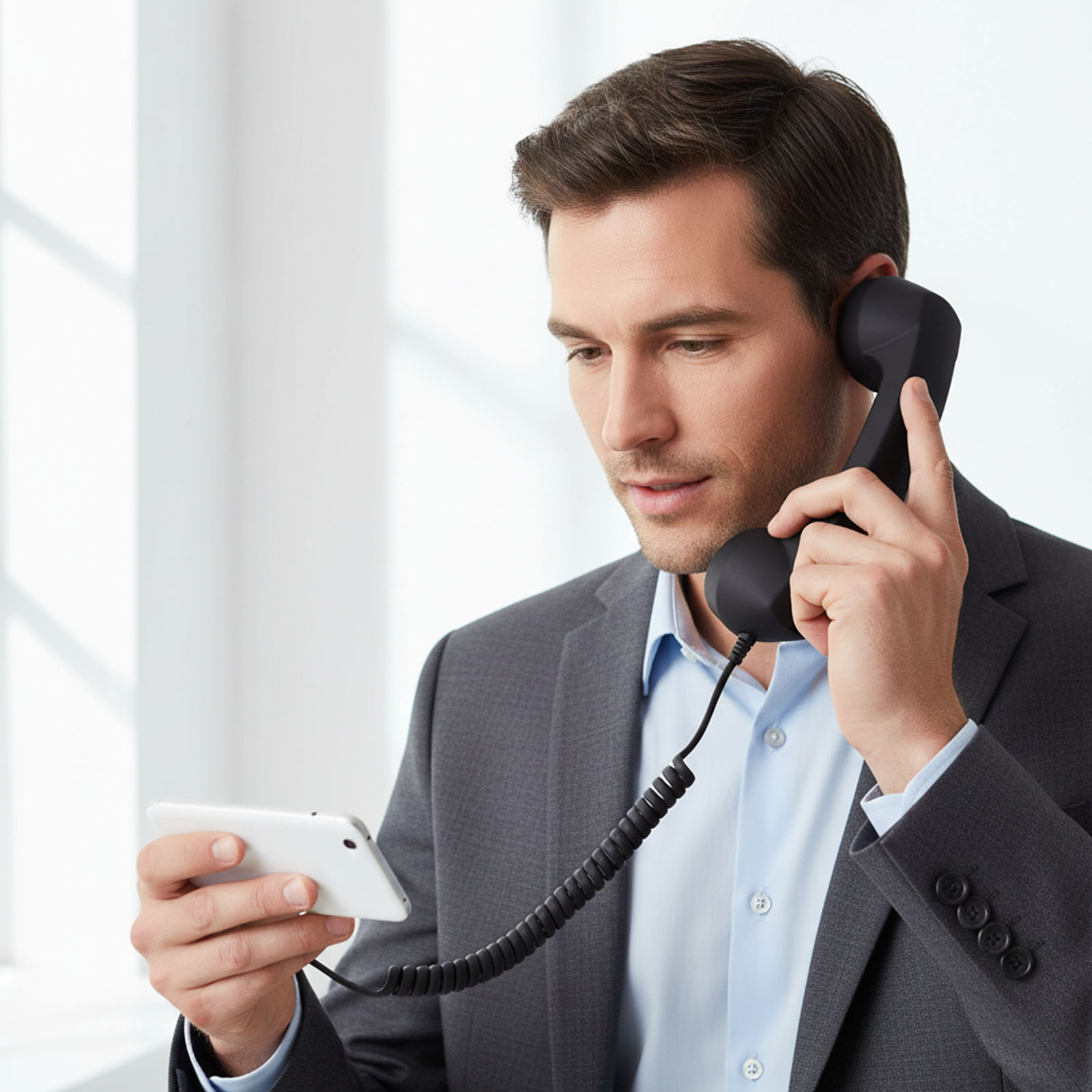 Retro Handset Phone - Retro Phone Handset Ergonomics Telephone Wired