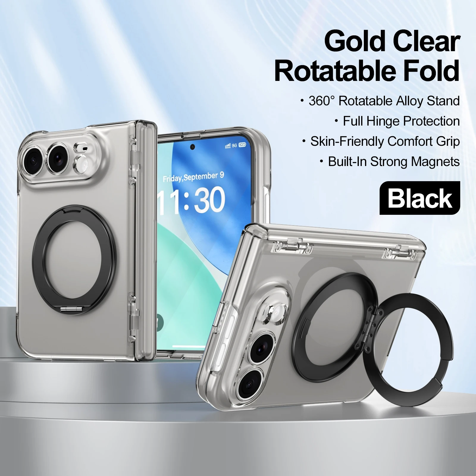 Tempered Glass Screen - 360 Degree Rotating Bracket Magnetic Phone