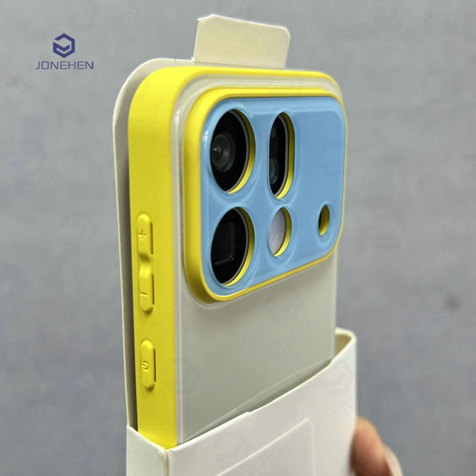 Yellow Phone Accessories - Dopamine Color Blocking Yellow Green Lens