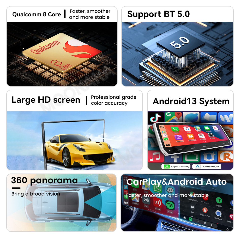 Dual 12.3'' Wireless Carplay F - Phone Accessories Display Board review and price