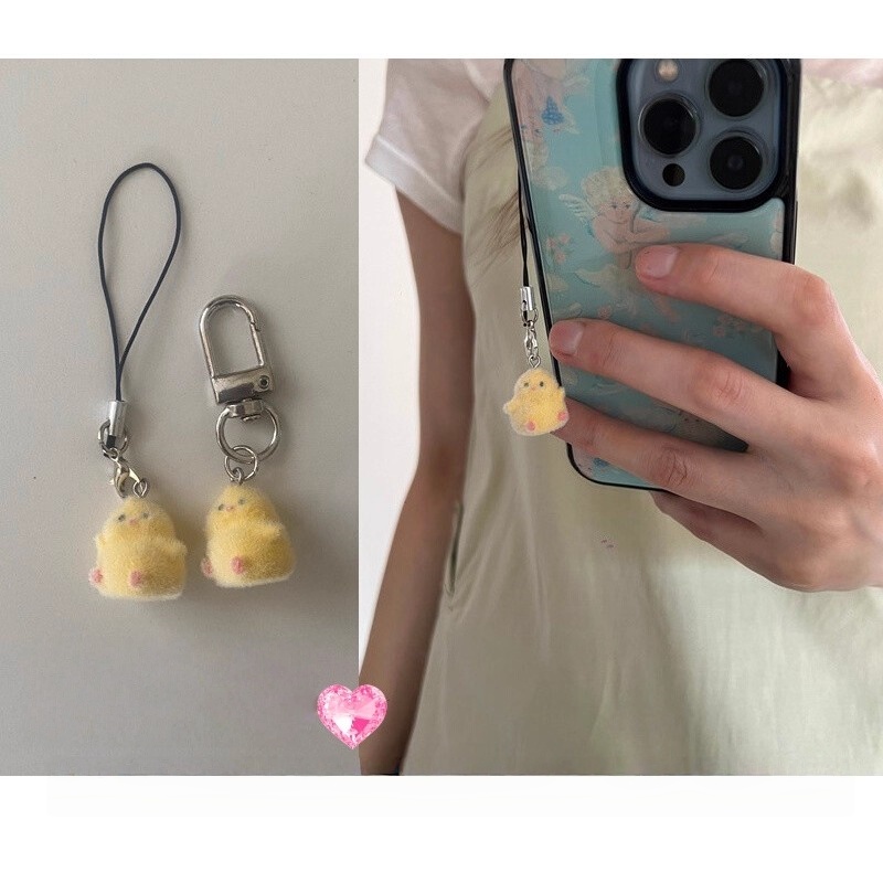 Fashion Cute Yellow Flocking P - Yellow Phone Accessories review and price