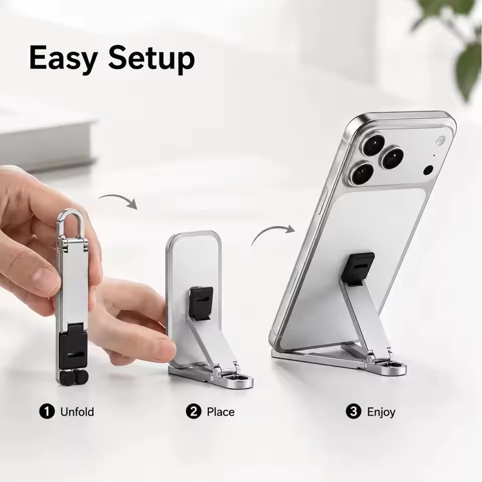 Foldable Keychain Phone Stand  - Phone Accessories Keychain review and price