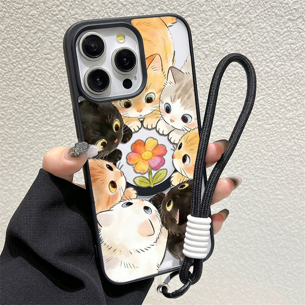 Black Frame Floral Anti-fall P - Magnetic Phone Case review and price