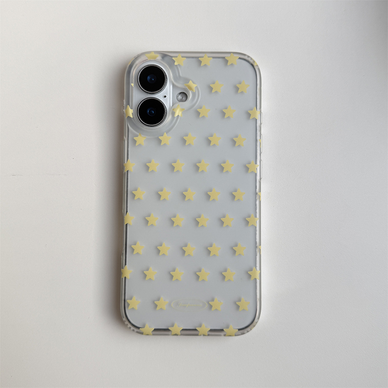 Korean Ins Yellow & White Star - Yellow Phone Accessories review and price
