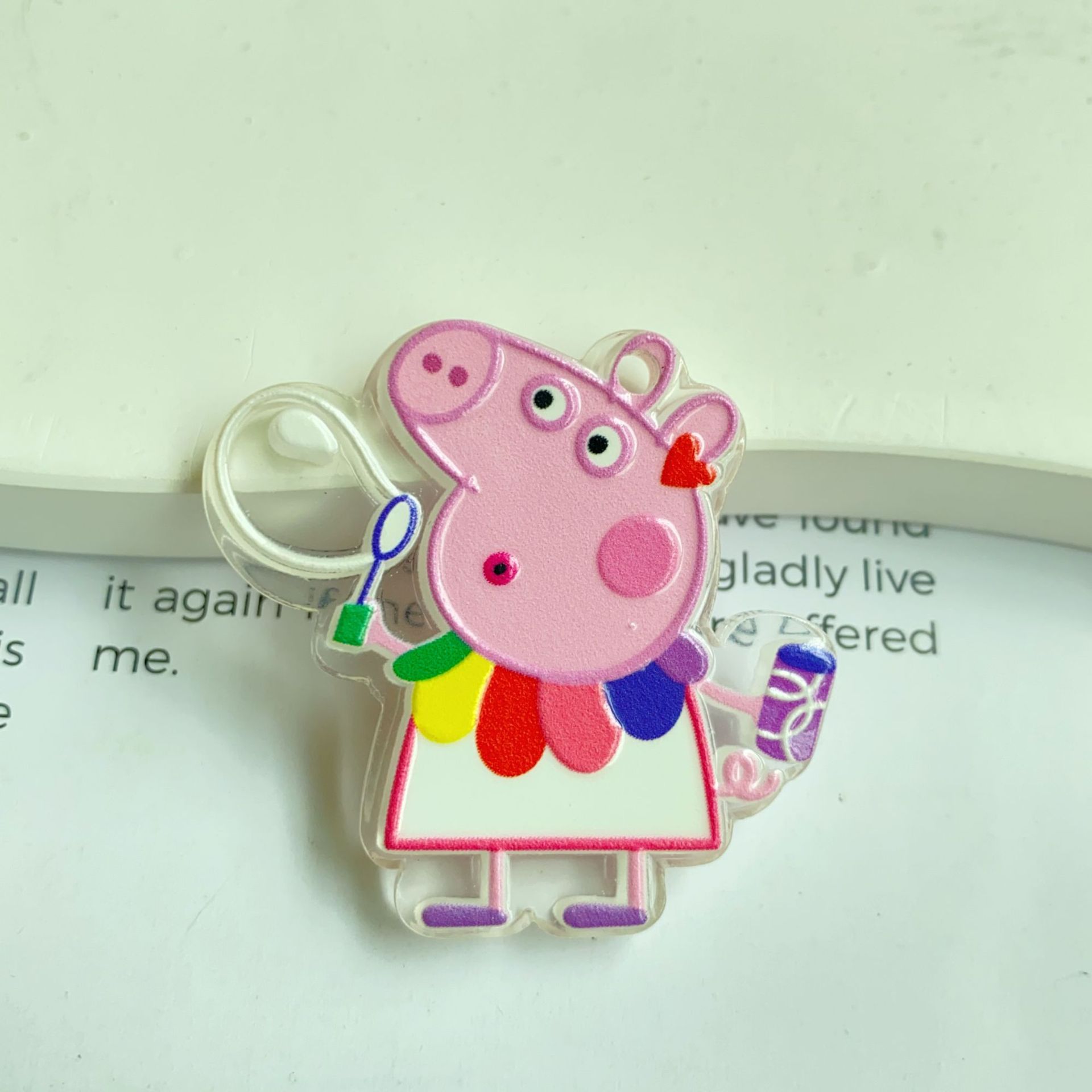 Hanging hole bright oil emboss - Phone Accessories Keychain review and price