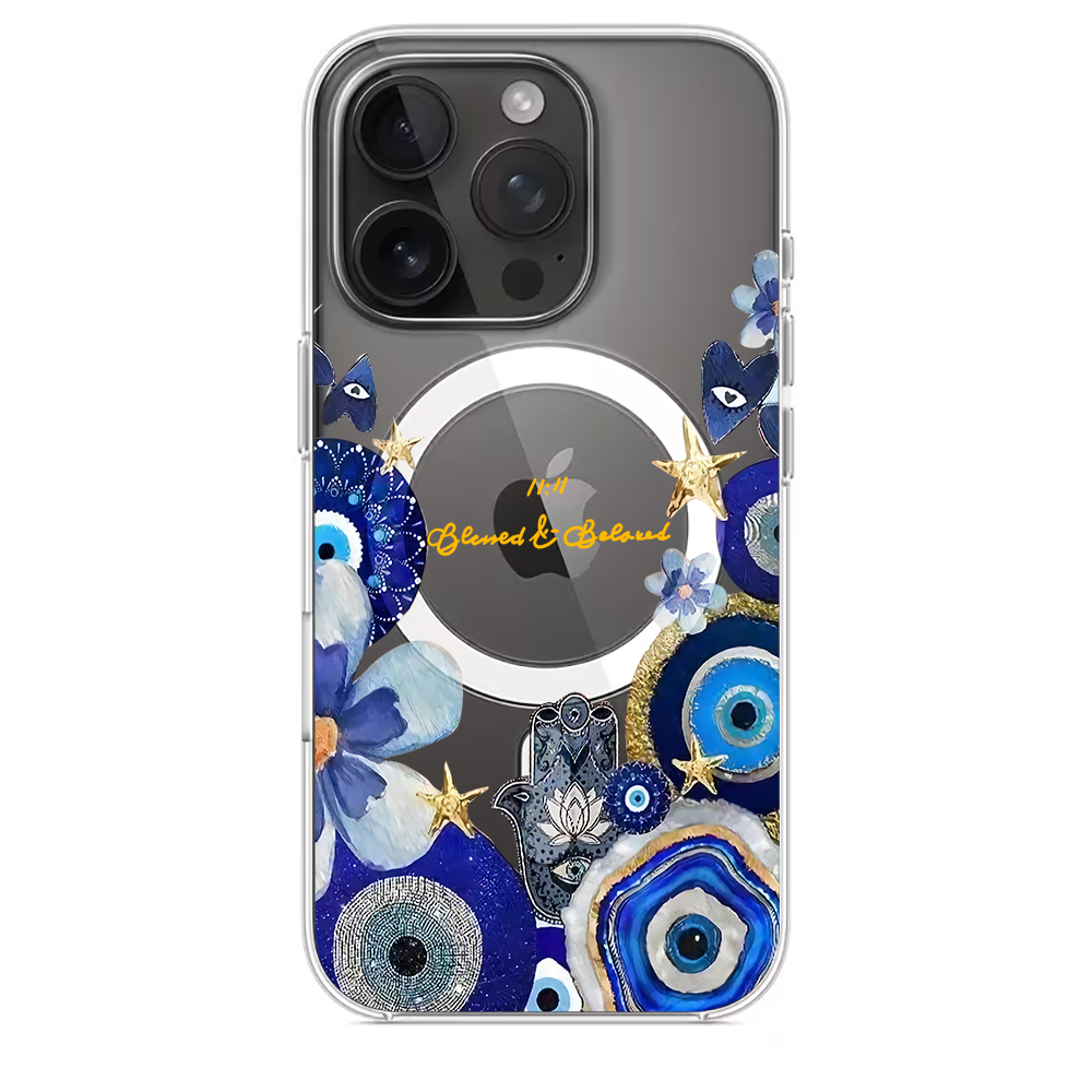 Blue Evil Eye & Floral Phone C - Magnetic Phone Case review and price