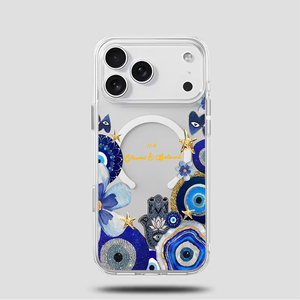 Blue Evil Eye & Floral Phone C - Magnetic Phone Case review and price
