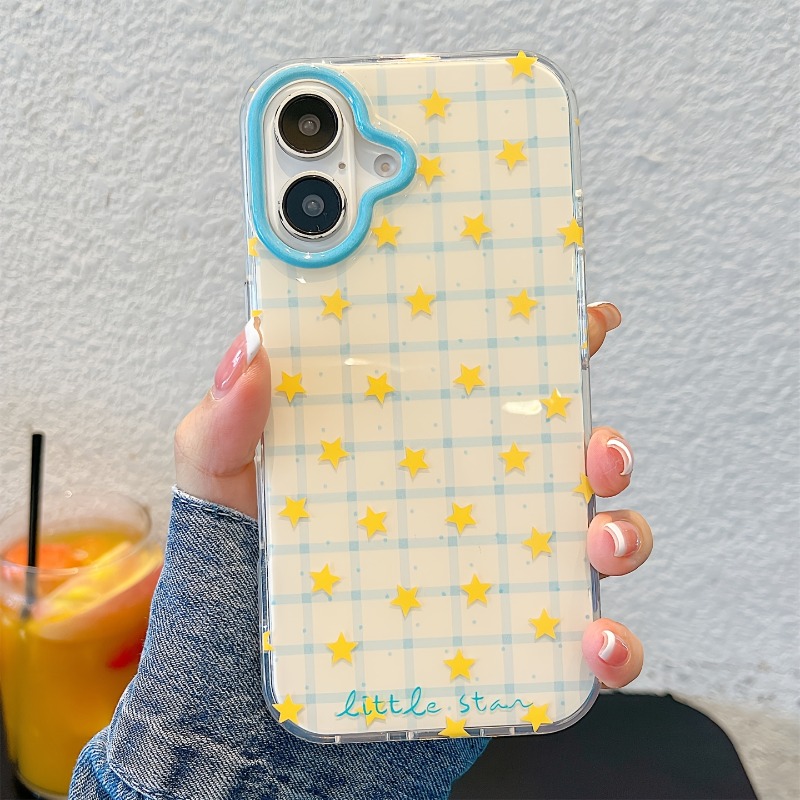 Yellow Star Checkered Pattern  - Yellow Phone Accessories review and price