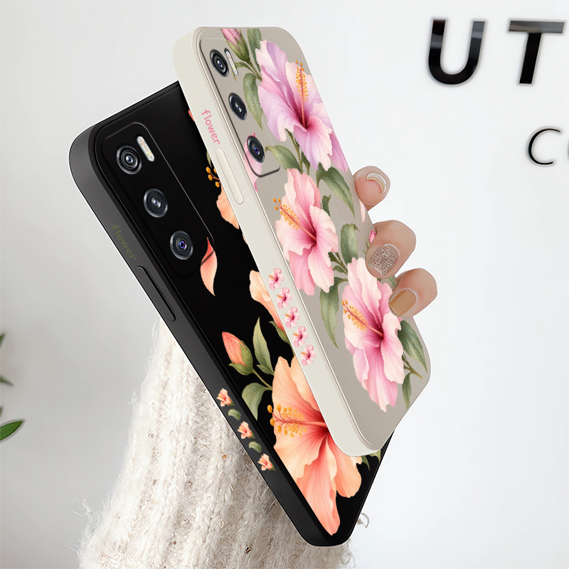 Two Pink Lilies Pattern Case F - Vivo V40 review and price