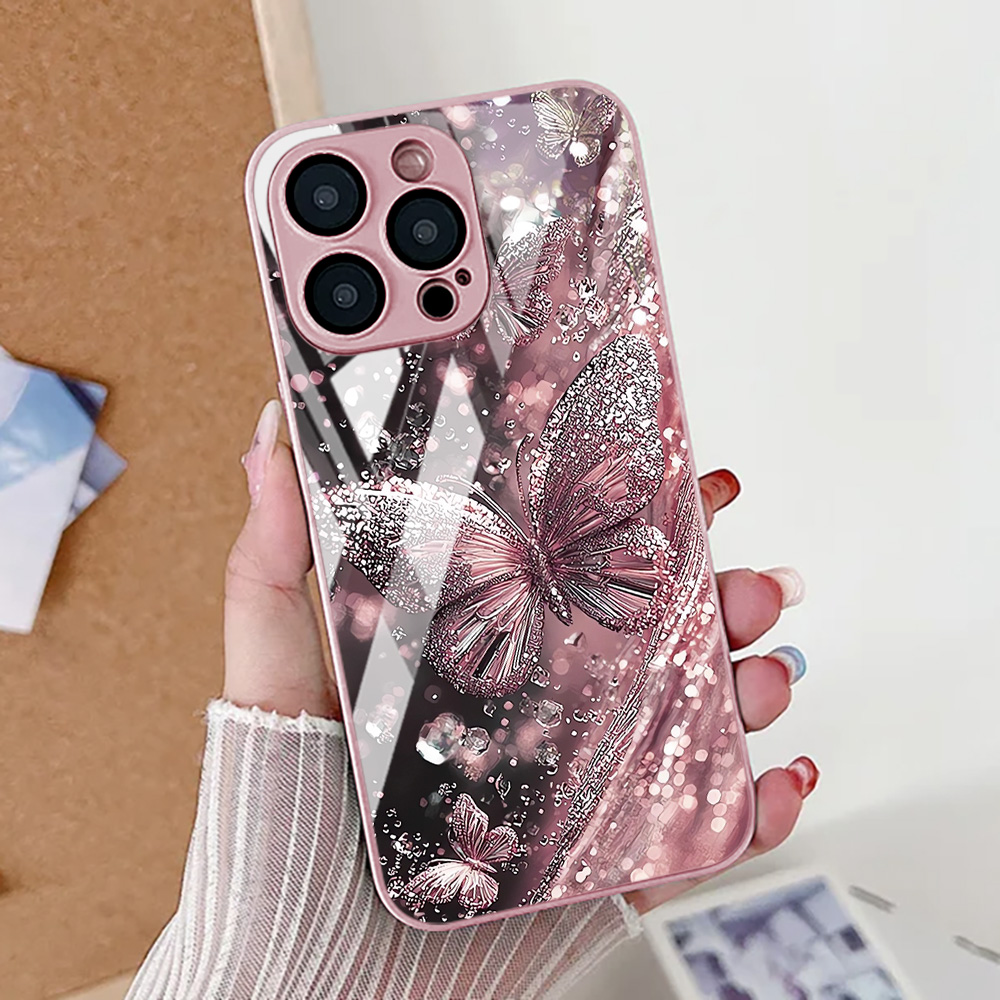 Butterfly Leopard Print Phone  - Tempered Glass Screen review and price