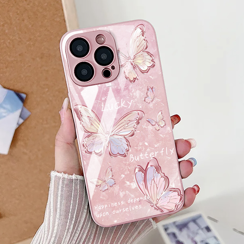 Butterfly Leopard Print Phone  - Tempered Glass Screen review and price