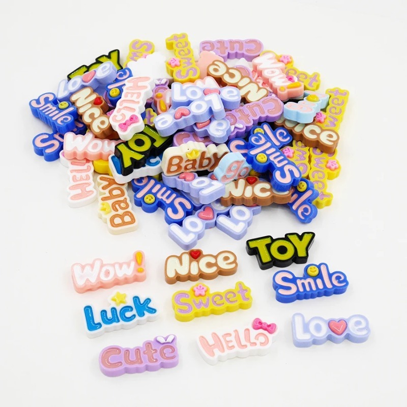 10Pcs Cute Flat Back Wow Luck  - Phone Accessories Baby review and price