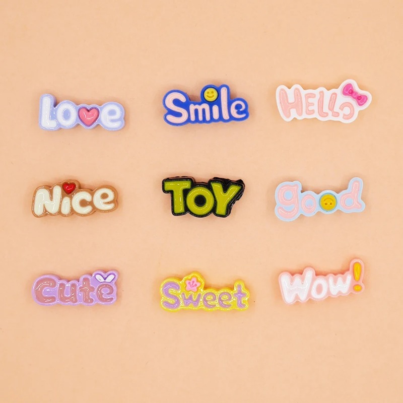 10Pcs Cute Flat Back Wow Luck  - Phone Accessories Baby review and price