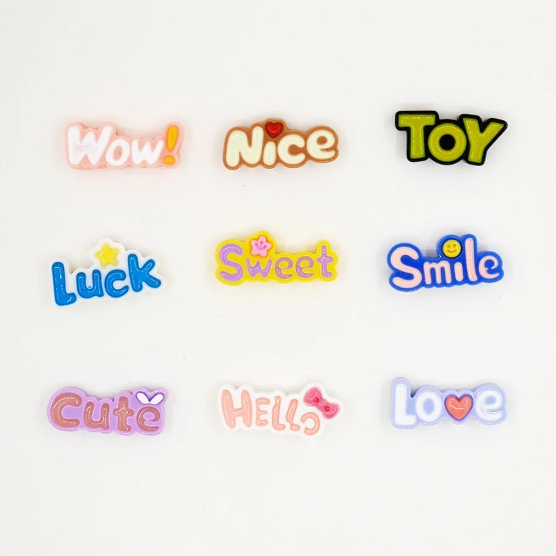 10Pcs Cute Flat Back Wow Luck  - Phone Accessories Baby review and price