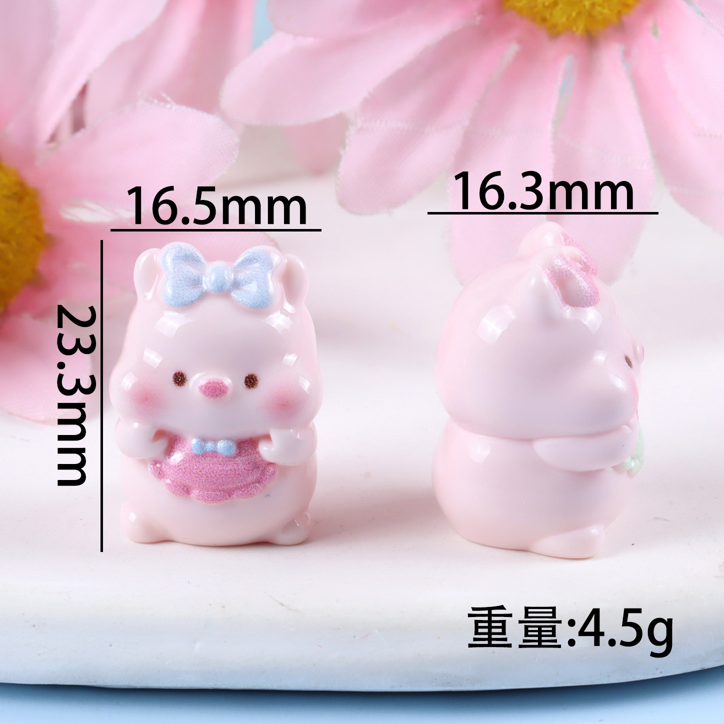 6PCS Mixed Cute Pig Resin Char - Yellow Phone Accessories review and price