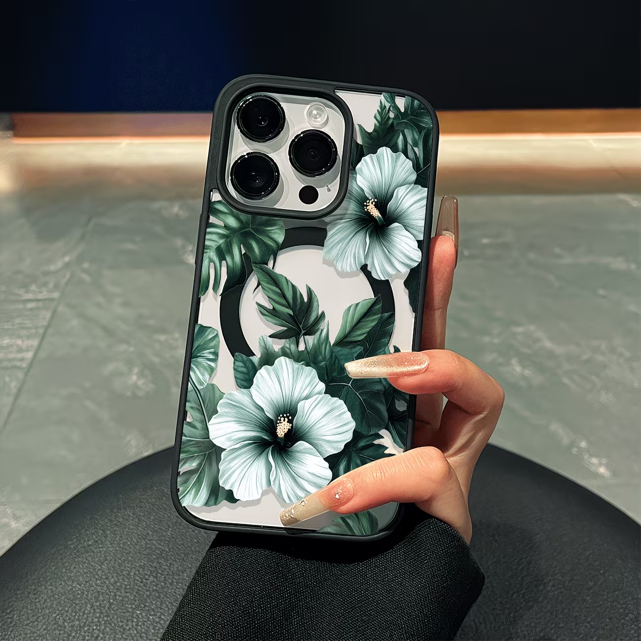 Green Floral Print Phone Case  - Magnetic Phone Case review and price