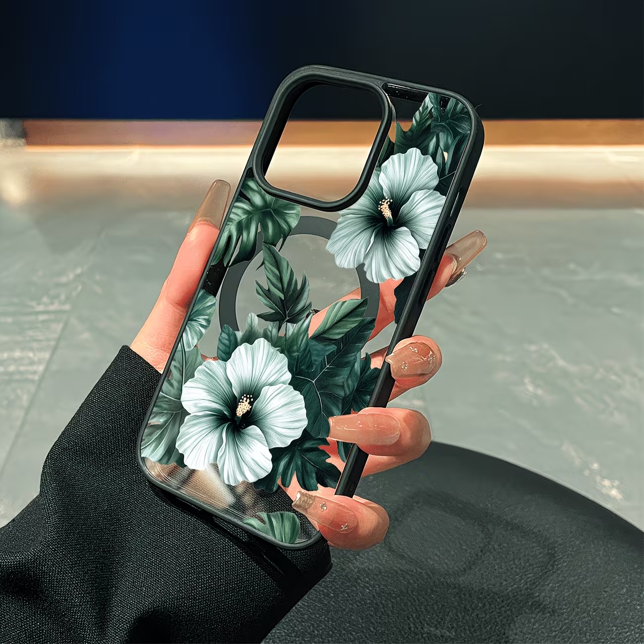 Green Floral Print Phone Case  - Magnetic Phone Case review and price